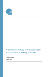 A comparative study of methodological approaches