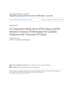 A Comparative Study of use of the Library and the Internet as