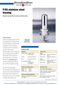 P-EG stainless steel housing - Precision Filtration Products