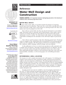 Water Well Design and Construction