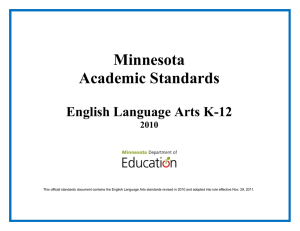 Minnesota K-12 Academic Standards in English Language Arts