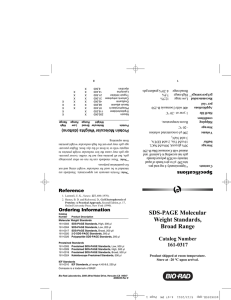 SDS-PAGE Molecular Weight Standards, Broad Range - Bio-Rad