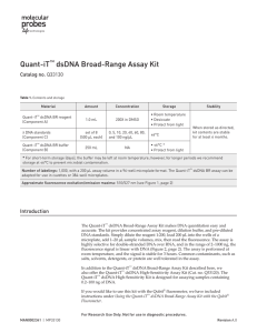 Quant-iT dsDNA Broad-Range Assay Kit