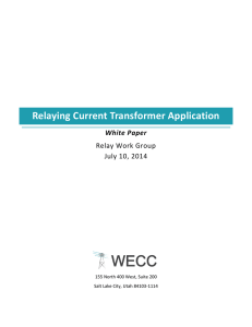 Relaying Current Transformer Application