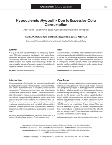 Hypocalemic Myopathy Due to Excessive Cola Consumption
