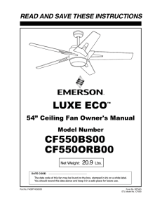 BP7453 Luxe Eco Ceiling Fan