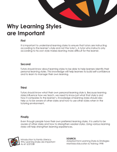 Why Learning Styles are Important