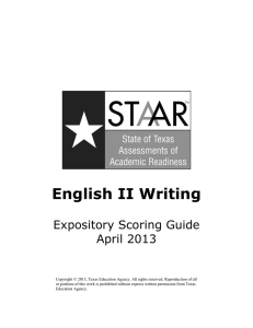 English II Writing - Texas Education Agency