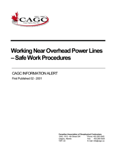 Working Near Overhead Power Lines – Safe Work Procedures