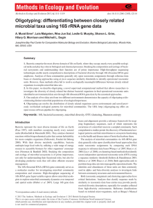 Oligotyping: differentiating between closely related microbial taxa