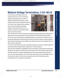 Medium Voltage Terminations, 5 kV–46 kV