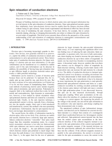 Spin relaxation of conduction electrons