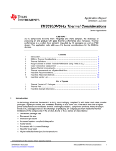 TMS320DM644x Thermal Considerations (Rev. A