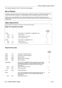 BSc in Physics