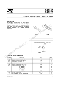 Small signal PNP transistors