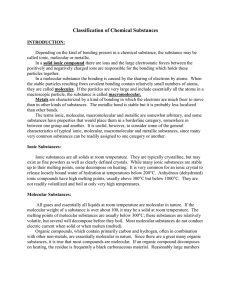 Classification of Chemical Substances