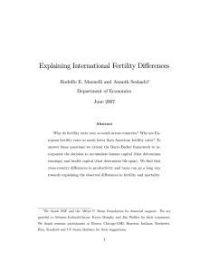 Explaining International Fertility Differences