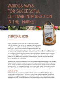 Various ways for successful Cultivar introduction in the market