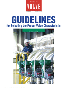 for Selecting the Proper Valve Characteristic