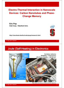 Joule (Self-Heating) in Electronics