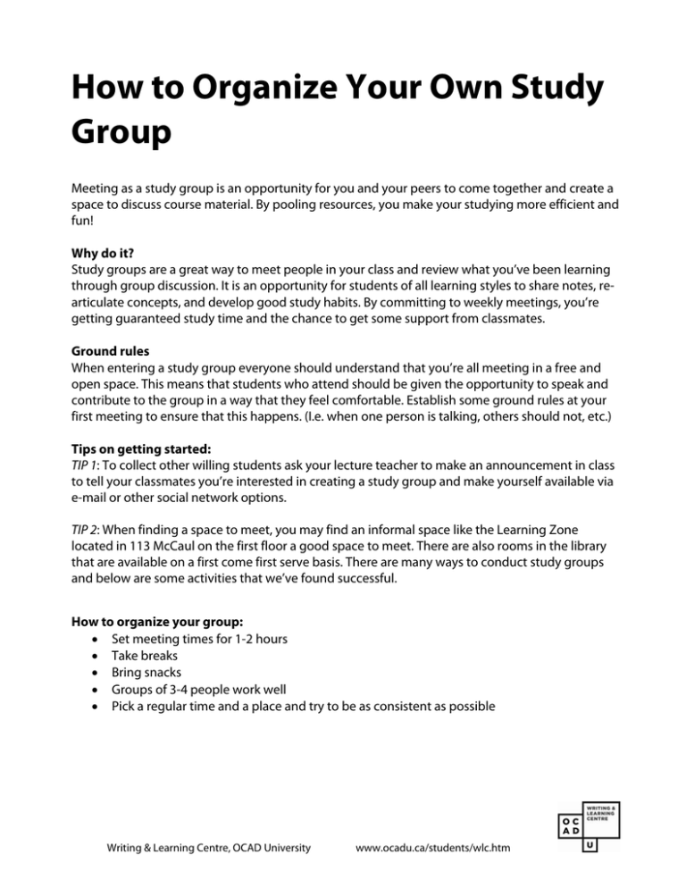How To Organize Your Own Study Group
