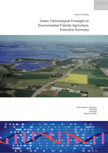 Green Technological Foresight on Environmental Friendly Agriculture