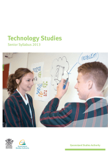 Technology Studies Senior Syllabus 2013