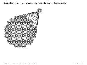 Simplest form of shape representation: Templates