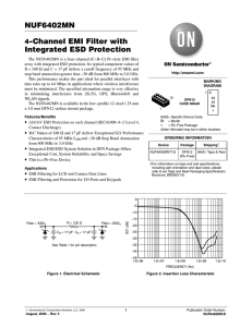 NUF6402MN - 4-Channel EMI Filter with