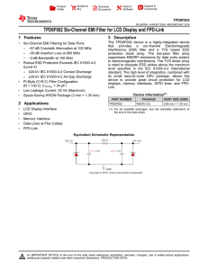 Six Channel EMI Filter For LCD Display Application (Rev. B)