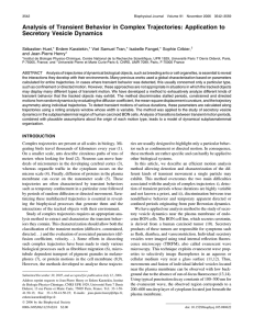 Analysis of Transient Behavior in Complex Trajectories