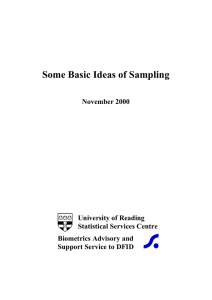 Some Basic Ideas of Sampling