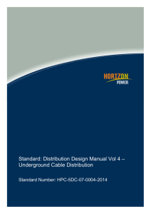 Standard: Distribution Design Manual Vol 4 – Underground Cable