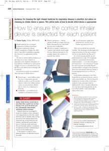 How to ensure the correct inhaler device is selected for each patient