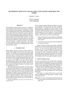 Detecting High Level Structure without Lexical Information.