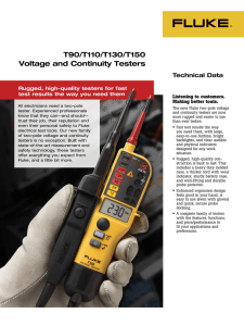 T90/T110/T130/T150 Voltage and Continuity Testers