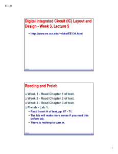 Digital Integrated Circuit (IC) Layout and Design