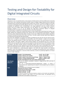 Testing and Design-for-Testability for Digital Integrated Circuits
