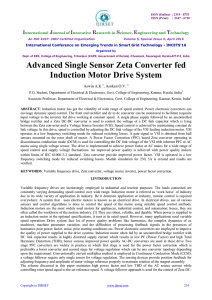 Advanced Single Sensor Zeta Converter fed Induction