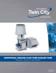 Centrifugal Induced Flow Fume Exhaust Fans