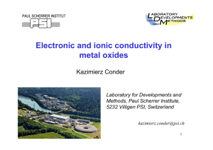 Electronic and ionic conductivity in metal oxides