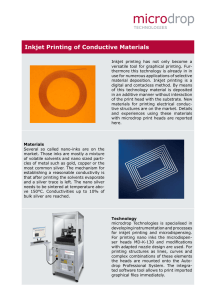 Inkjet Printing of Conductive Materials