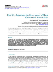 Hair It Is: Examining the Experiences of Black Women with Natural