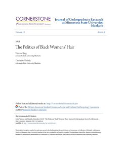 The Politics of Black Womens` Hair - Cornerstone