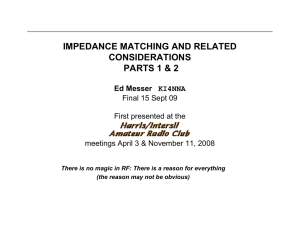 RF Impedance Matching KI4NNA (Adobe PDF)
