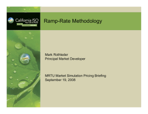 Ramp-Rate Methodology