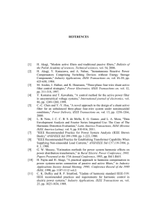 REFERENCES [0 ] H. Akagi, "Modern active filters and traditional