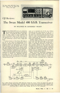 The Swan Model 400 SSB Transceiver