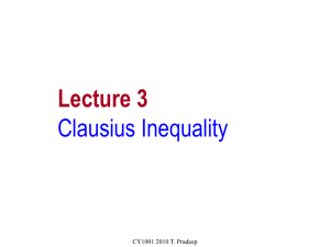 Lecture 3 Clausius Inequality