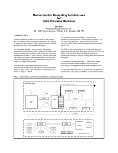 Motion Control Computing Architectures for Ultra Precision Machines